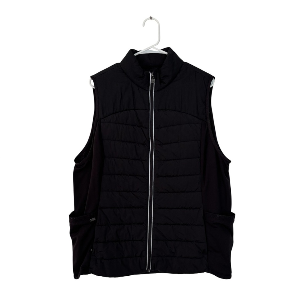 Healing Hands Black Quilted Scrub Vest Khloe Jacket Size 2X